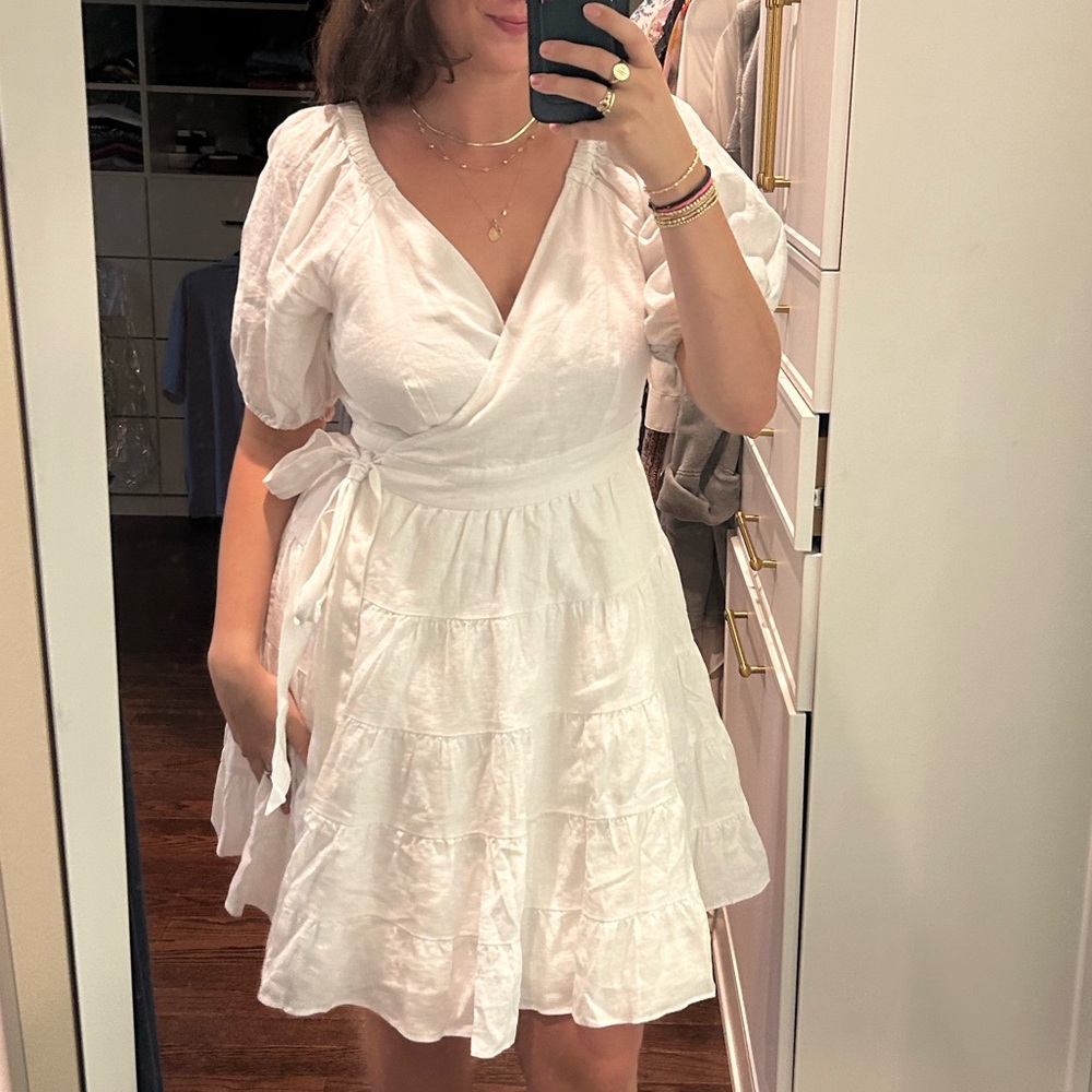 NWT Lilly Pulitzer White Iralee Wrap Dress Size 12